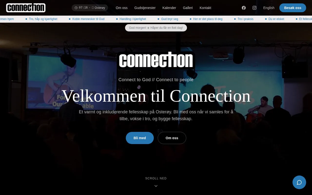 Forhåndsvisning av nettsiden Connection