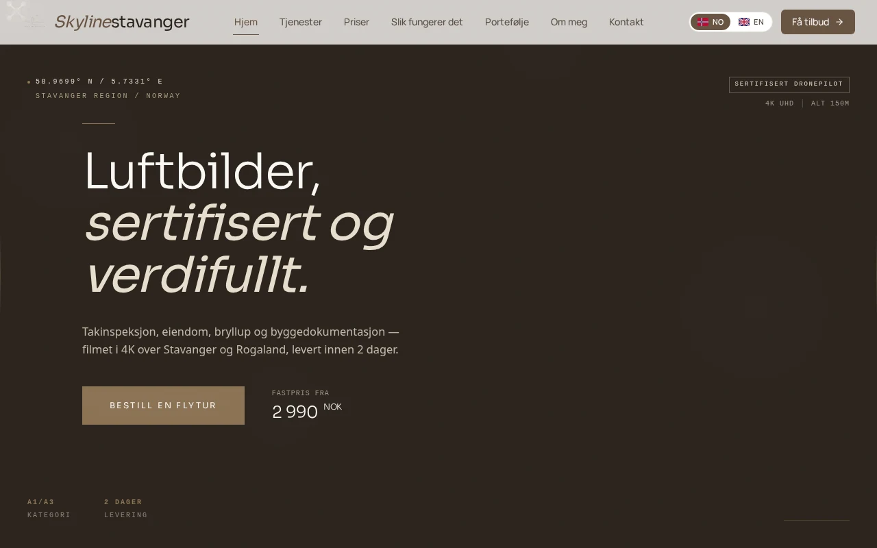 Skyline Stavanger — forsiden til det publiserte prosjektet